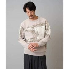 【洗濯機で洗える】モールジャカードボカシ柄ニット