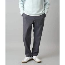 【イージーケア/洗濯機で洗える/毛玉になりにくい/ストレッチ】メランジツイルセミルーズパンツ