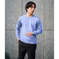【洗濯機で洗える】ジャカードクルーネックニット