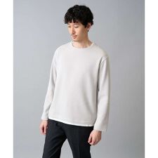 【イージーケア/洗濯機で洗える】畔裏起毛フェイクレイヤードカットソー