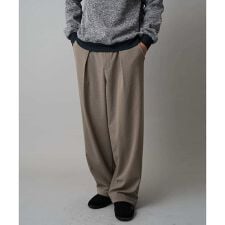 【イージーケア/洗濯機で洗える】裏微起毛ストレッチオーバーパンツ