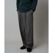 【イージーケア/洗濯機で洗える】裏微起毛ストレッチオーバーパンツ