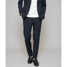 【イージーケア/洗濯機で洗える/ストレッチ】グレンチェックストレッチスマートスラックス