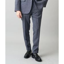 【イージーケア/洗濯機で洗える/ストレッチ】メランジスマートスラックス