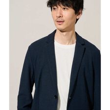 【イージーケア/洗濯機で洗える/ストレッチ】スラブメランジカノコスマートジャケット