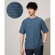 【イージーケア/洗濯機で洗える】タックメランジセミワイドシルエットクルーネックカットソー