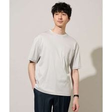 【洗濯機で洗える/接触冷感/UVカット/毛玉になりにくい】シルケットスムースワイドシルエットカットソ