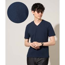 【イージーケア/洗濯機で洗える】キカジャカードＶネックスマートＴシャツ
