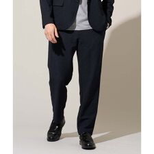 【イージーケア/洗濯機で洗える] シアサッカーセミルーズパンツ