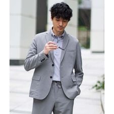 【イージーケア/洗濯機で洗える/吸水速乾/毛玉になりにくい】シアサッカースマートジャケット