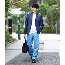 【イージーケア/接触冷感】デニムライクストレッチスマートジャケット