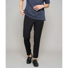 【イージーケア/接触冷感】デニムライクストレッチアンクルスマートスラックス