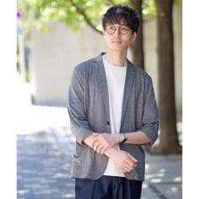 【イージーケア/接触冷感】ブライト天竺シェイプジャケット【吸水速乾/UVカット】