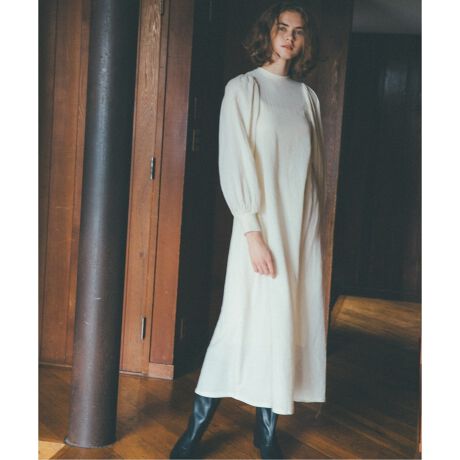 U×MIRAI.M ギャザースリーブドレス(TALL) ナチュラル◇ | ユー バイ  