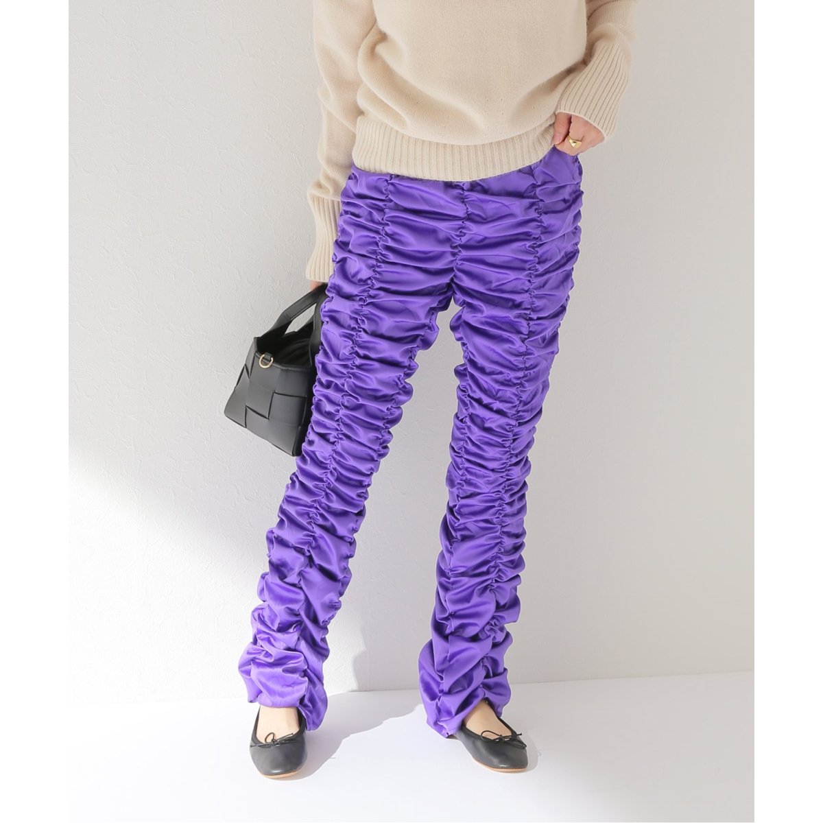 SELENAHELIOS/セレナヘリオス】 DREW Satin パンツ | ユー バイ