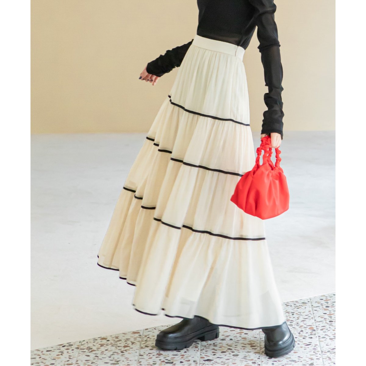 ≪追加≫コットンティアードスカート | ユー バイ スピック＆スパン(U