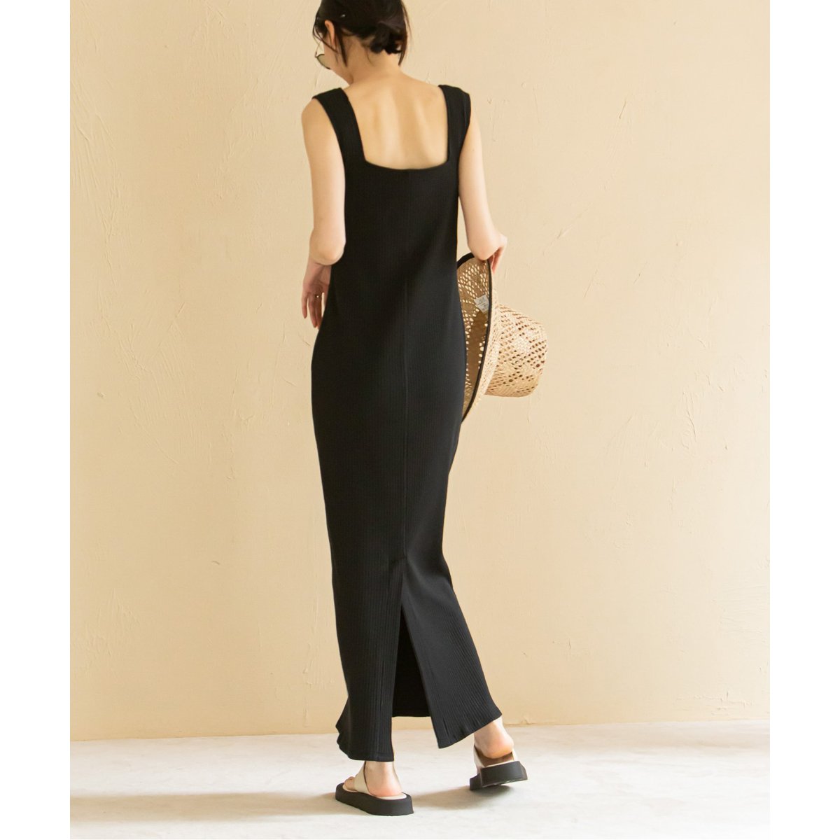 u by spick&span■スクエアネックリブワンピース U by SPICK&SPAN ワンピース スクエアネックリブワンピース