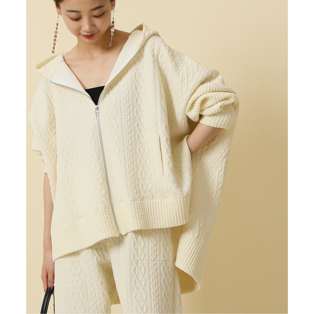 国内初の直営店 ジャガード GibouLee/ジブール】 フロントZIP ユー | Hoodie トップス