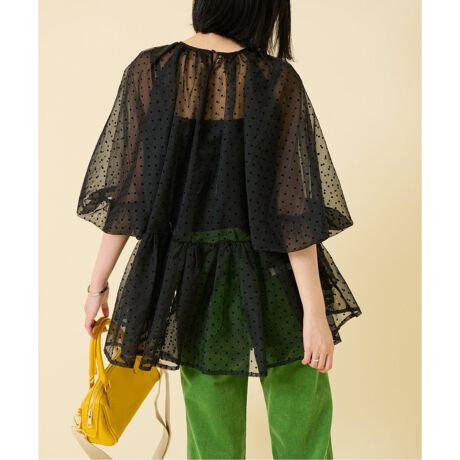 MECRE/メクル】 オーガンジードットティアードブラウス | ユー バイ  