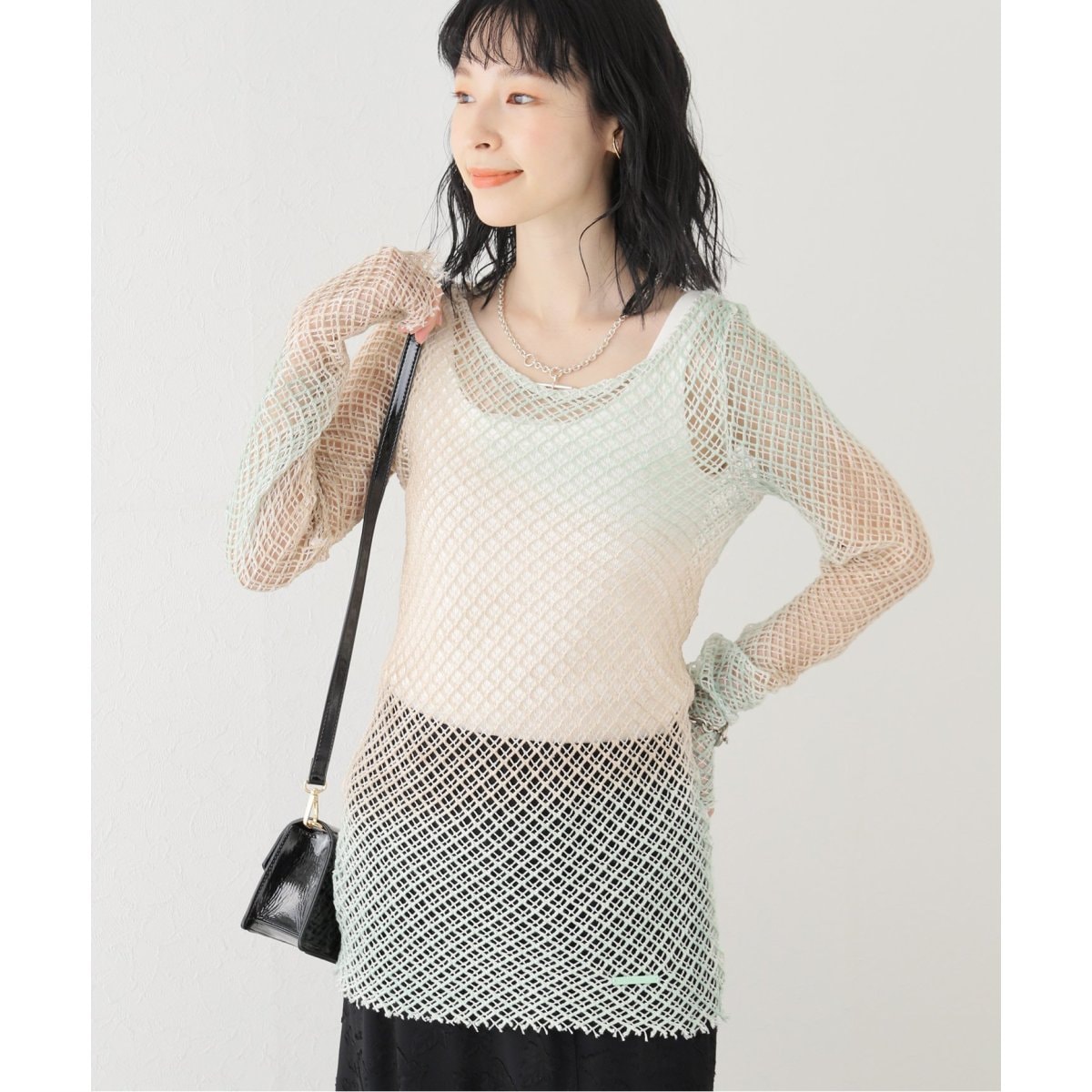 THE OPEN PRODUCT/ザ オープン プロダクト】OMBRE MESH TOP | ユー バイ スピック＆スパン(U by  SPICK&SPAN) | マルイウェブチャネル