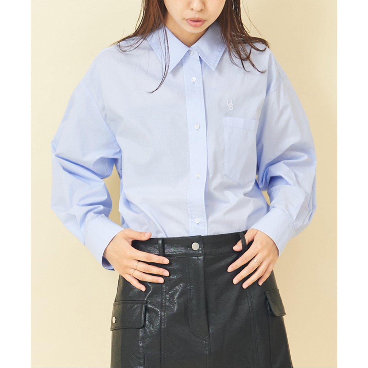 Spick&Span カフスシャツミニワンピース シャツ ロング オーバーサイズ Spick & Span（スピックアンドスパン）の「カフスシャツミニ