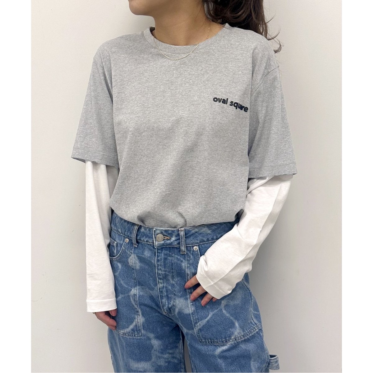 【OVAL SQUARE /オーヴァルスクエア】 CAL LAYER TEE OVAL SQUARE / オーヴァルスクエア】 Cal Layer Tee | ユー バイ