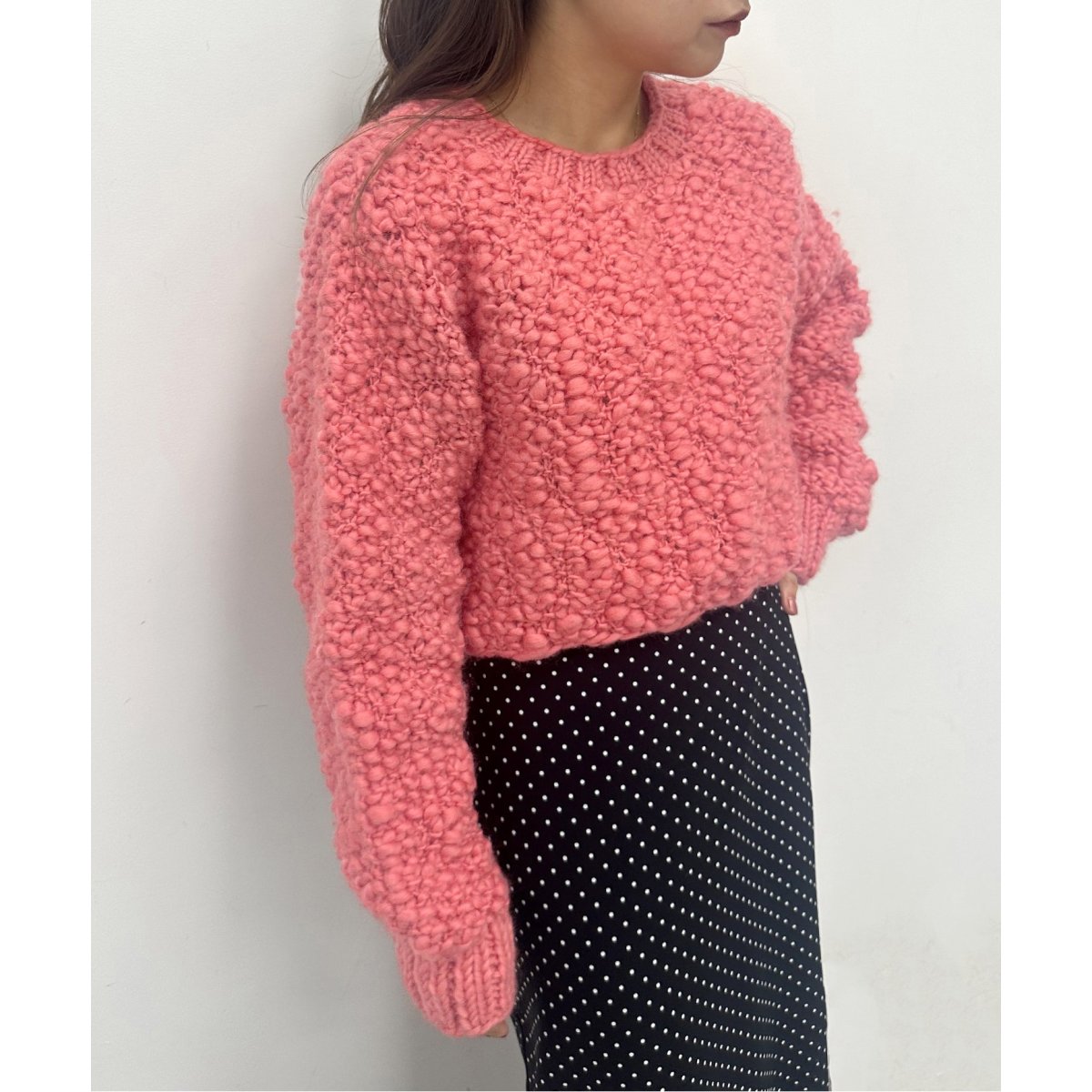 NEPAL HAND KNIT/ネパールハンドニット】別注クロップドニットプル