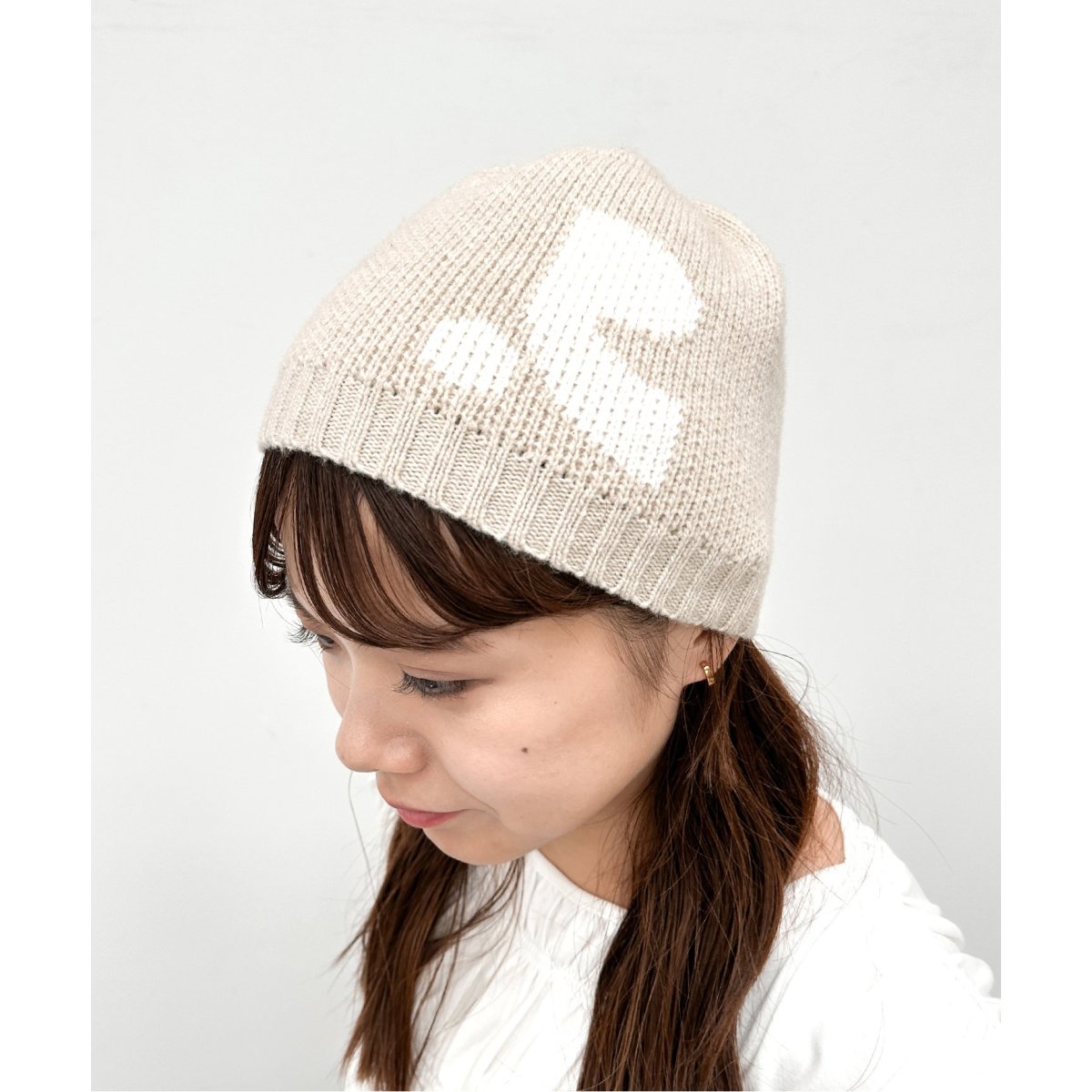 Rest & Recreation] LOGO FOLDING BEANIE - BEIGE 正規韓国