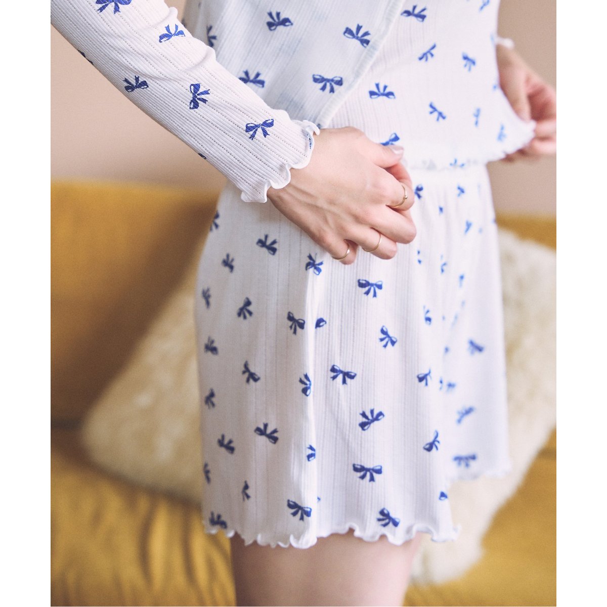 【SNAPPY CUDDLE】 Bon Bon Ribbon Sleeveless & Pants Bon Bon Ribbon Sleeveless & Pants - 스내피커들
