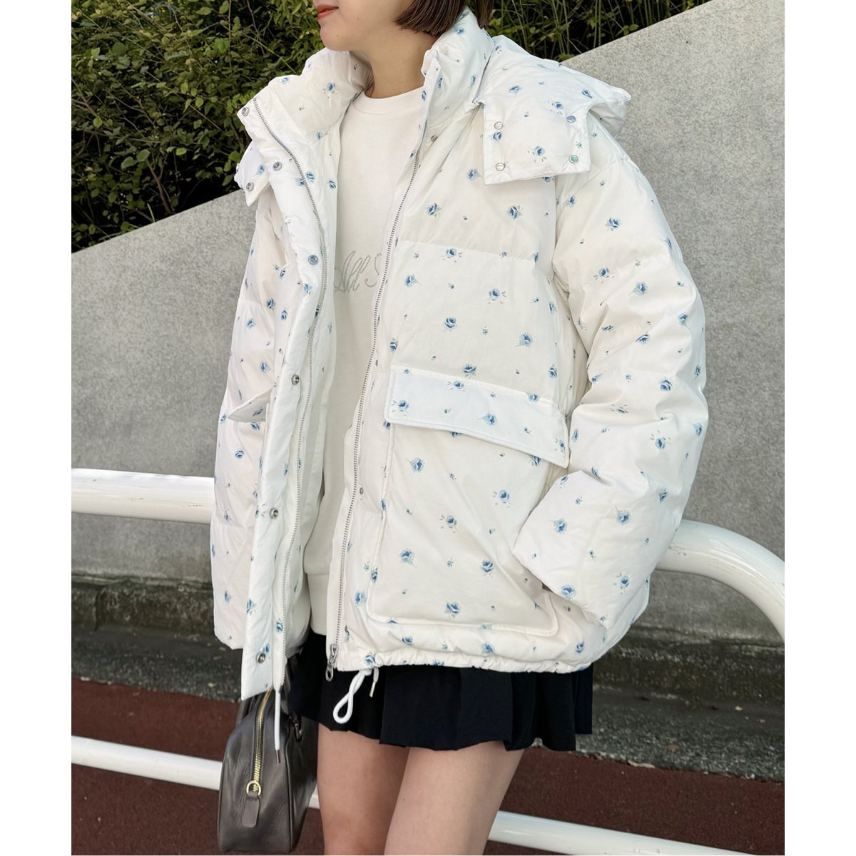 フラワープリントフードパファージャケット | ユー バイ スピック