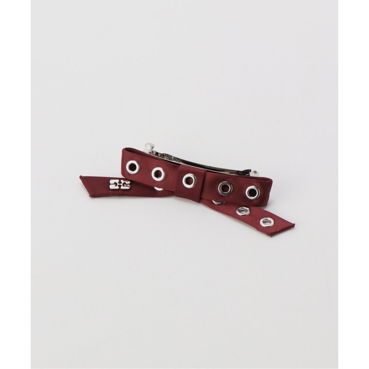 ヘアアクセサリー GANNI Eyelet Bow Barrette Satin U by SPICK&SPAN｜GANNI /ガニー Eyelet Bow Barrette Satin