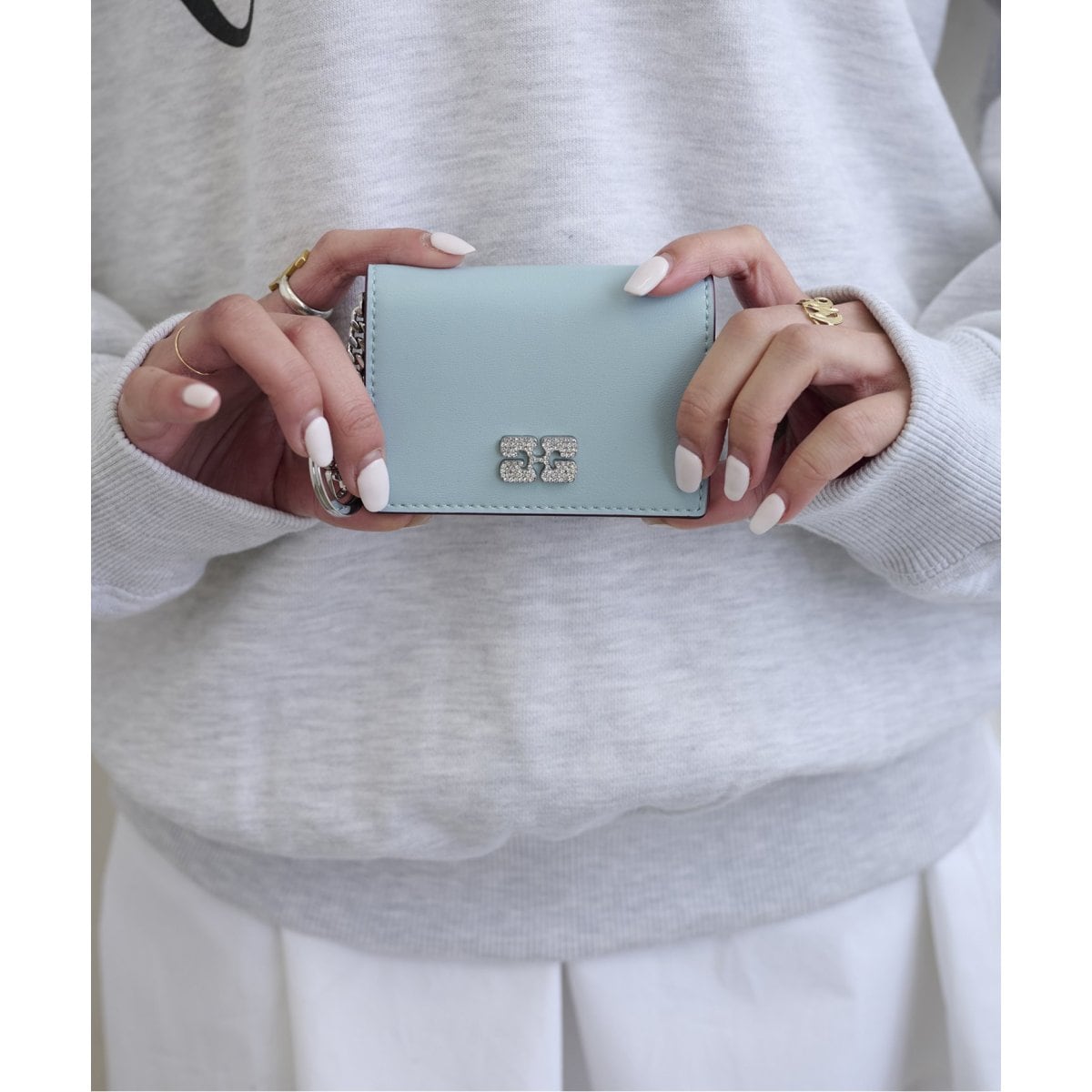 GANNI/ガニー Ganni Bou Card Holder With Flap An | ユー バイ