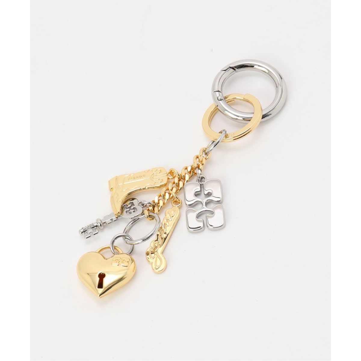 [}C]GANNI / Kj[Ganni Bou Charms Keyring Silver an/[ oC XsbNXpiU by SPICK&SPANj \m^J[ K