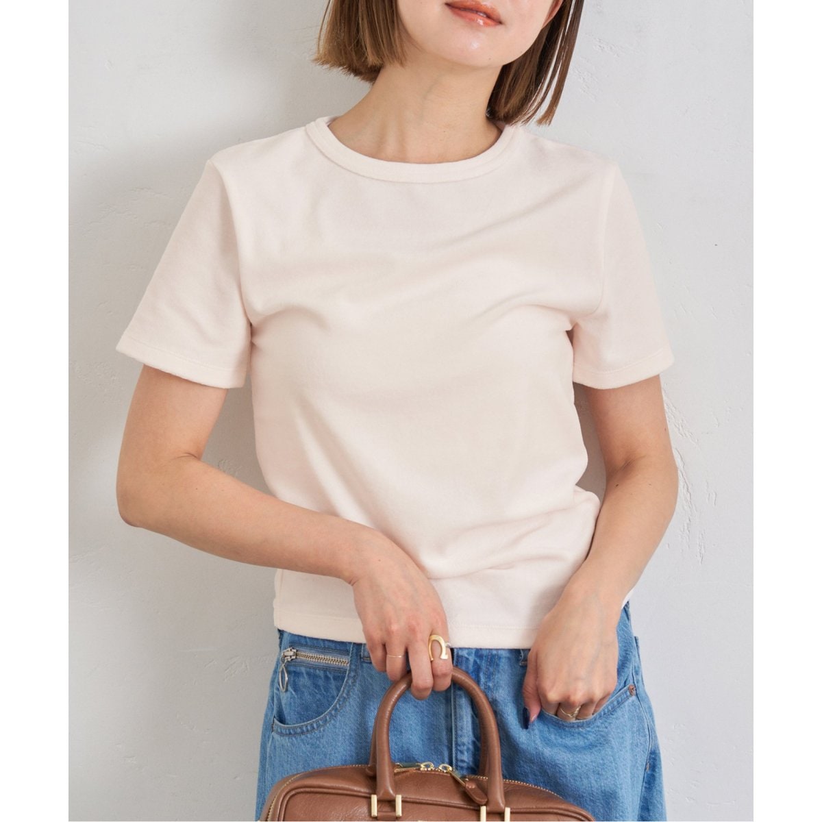 SLOBE IENAベロアカットソーブラウン 予約》ベロアTシャツ（Tシャツ／カットソー）｜SLOBE IENA