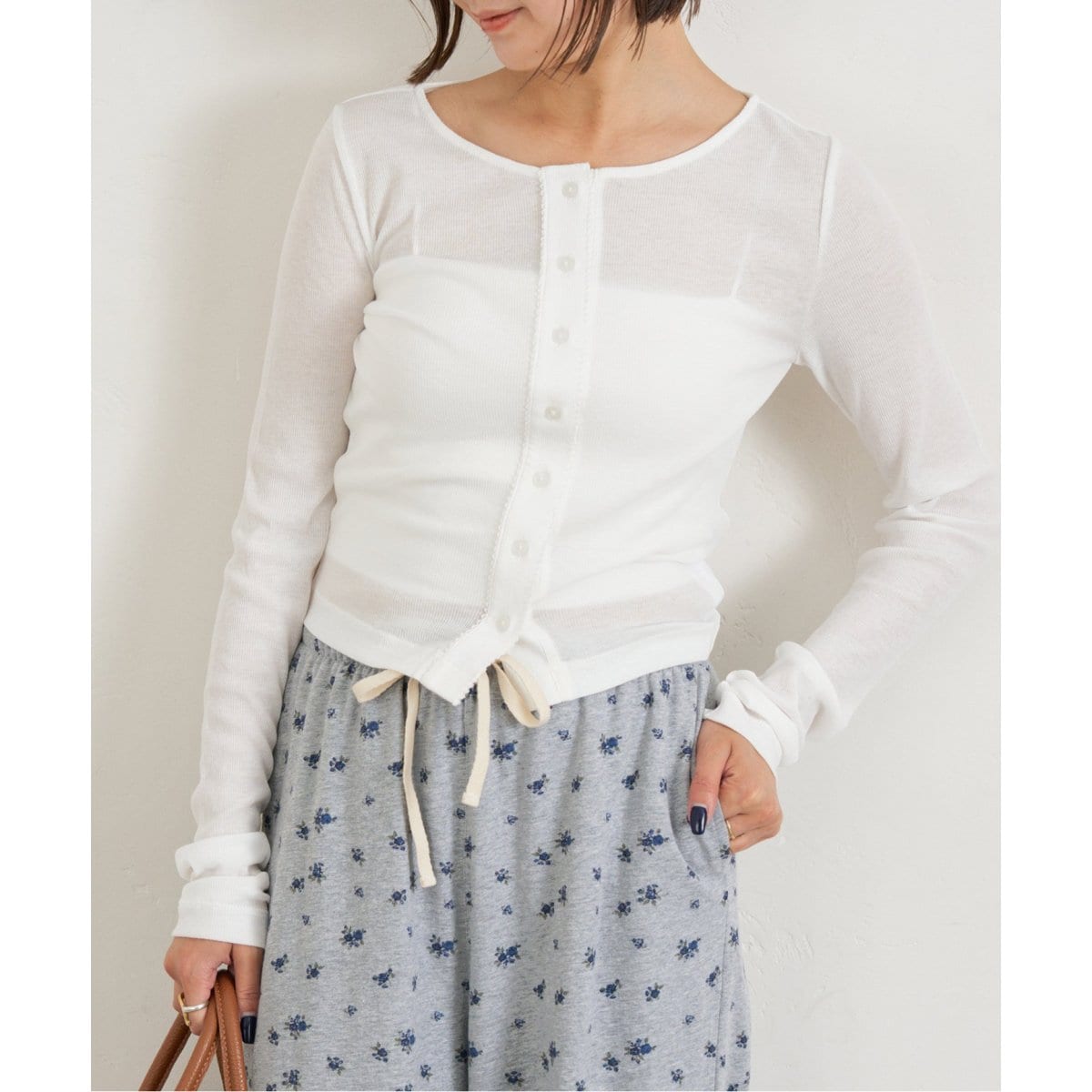 2025ss 新品 ノーブル ボタニカルレースフレンチスリーブブラウス