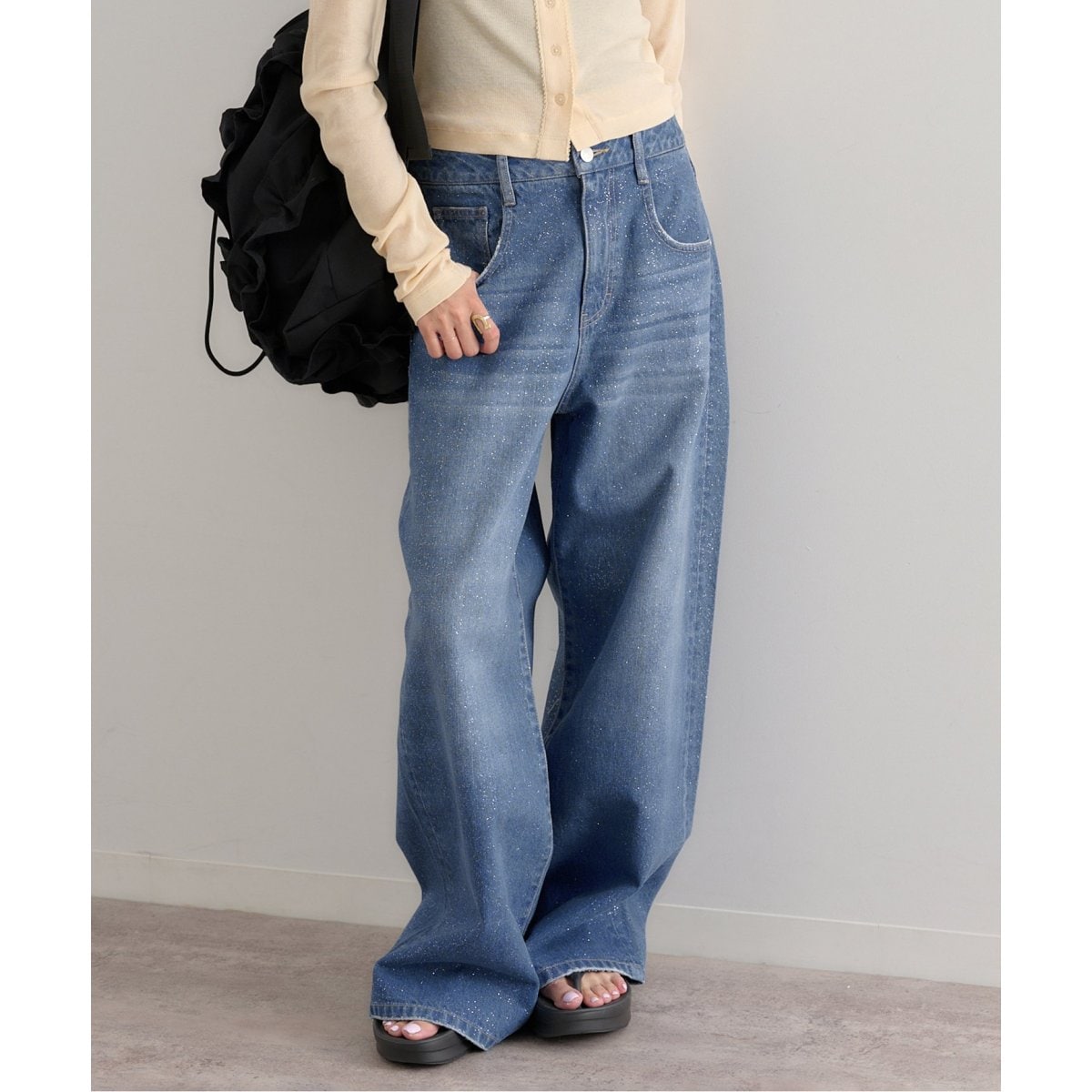 U by SPICK&SPAN   ドットニットオールインワン U by SPICK&SPAN（ユーバイスピックアンドスパン）の「ドット