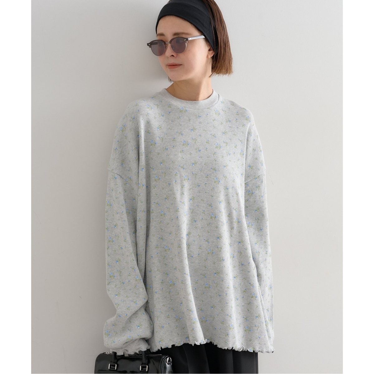 U by SPICK&SPAN ワッフルオーバートップス　ボーダー U by SPICK&SPAN ワッフルオーバートップス ボーダー