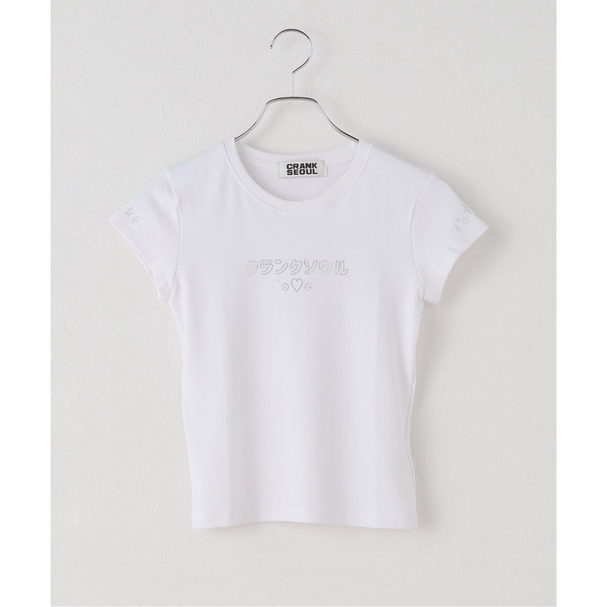 tシャツ 「CRANK」LETTERING HOTFIX TOP レディース CRANK/クランク LETTERING HOTFIX TOP | ユー バイ スピック