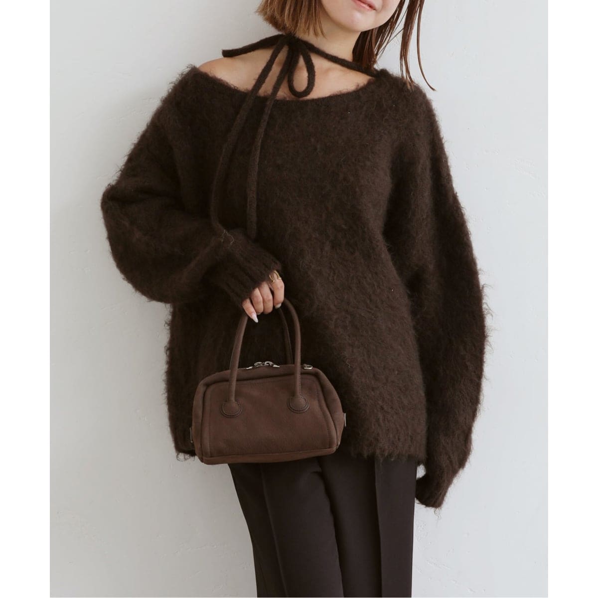 ユー バイ スピック＆スパン（U by SPICK&SPAN）/アシメオフショルシャギーニット アシメオフショルシャギーニット | ユー バイ スピック＆スパン(U by