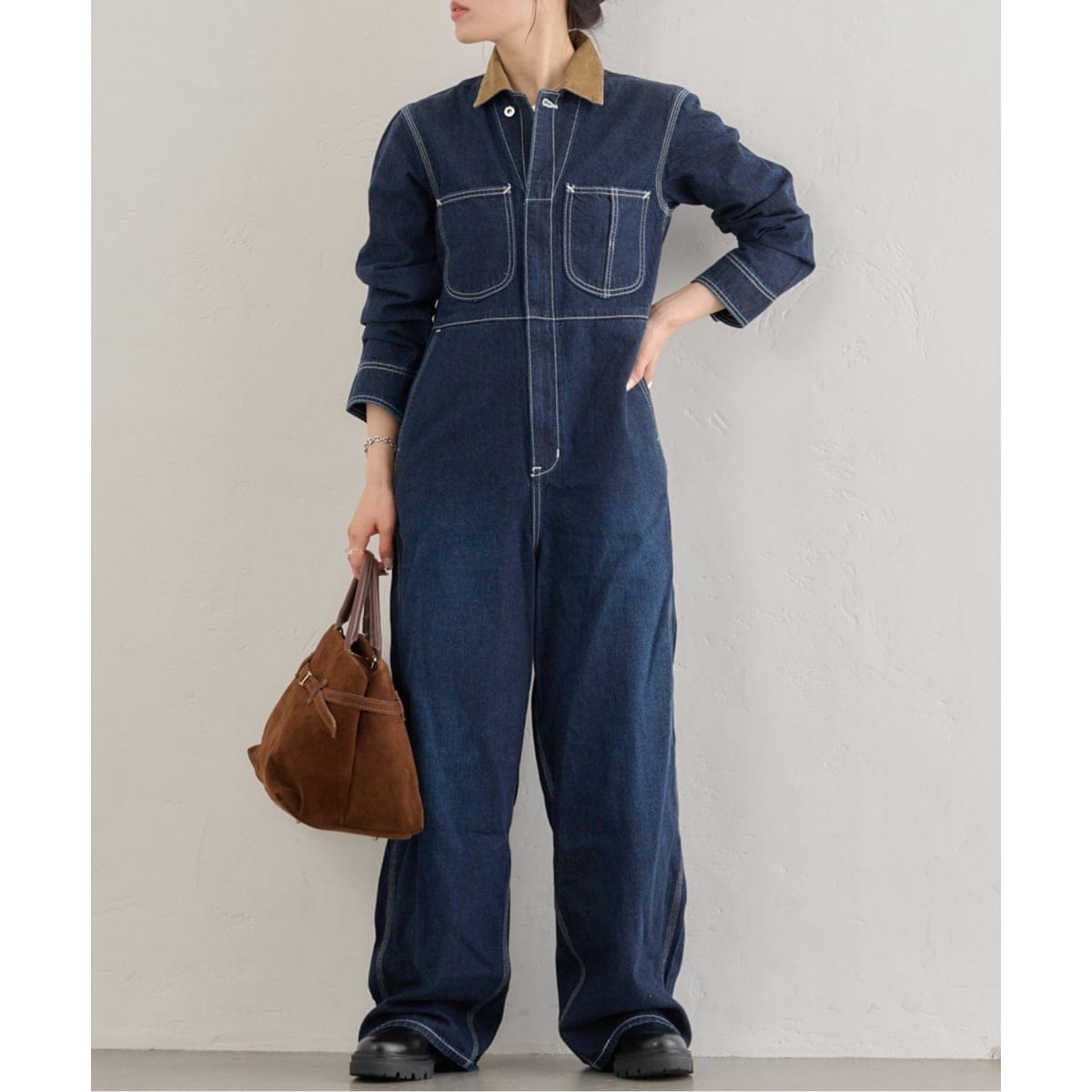 新品未使用　IENA アッパーハイツ　パフスリーブオールインワン 新品未使用 IENA アッパーハイツ パフスリーブオールインワン