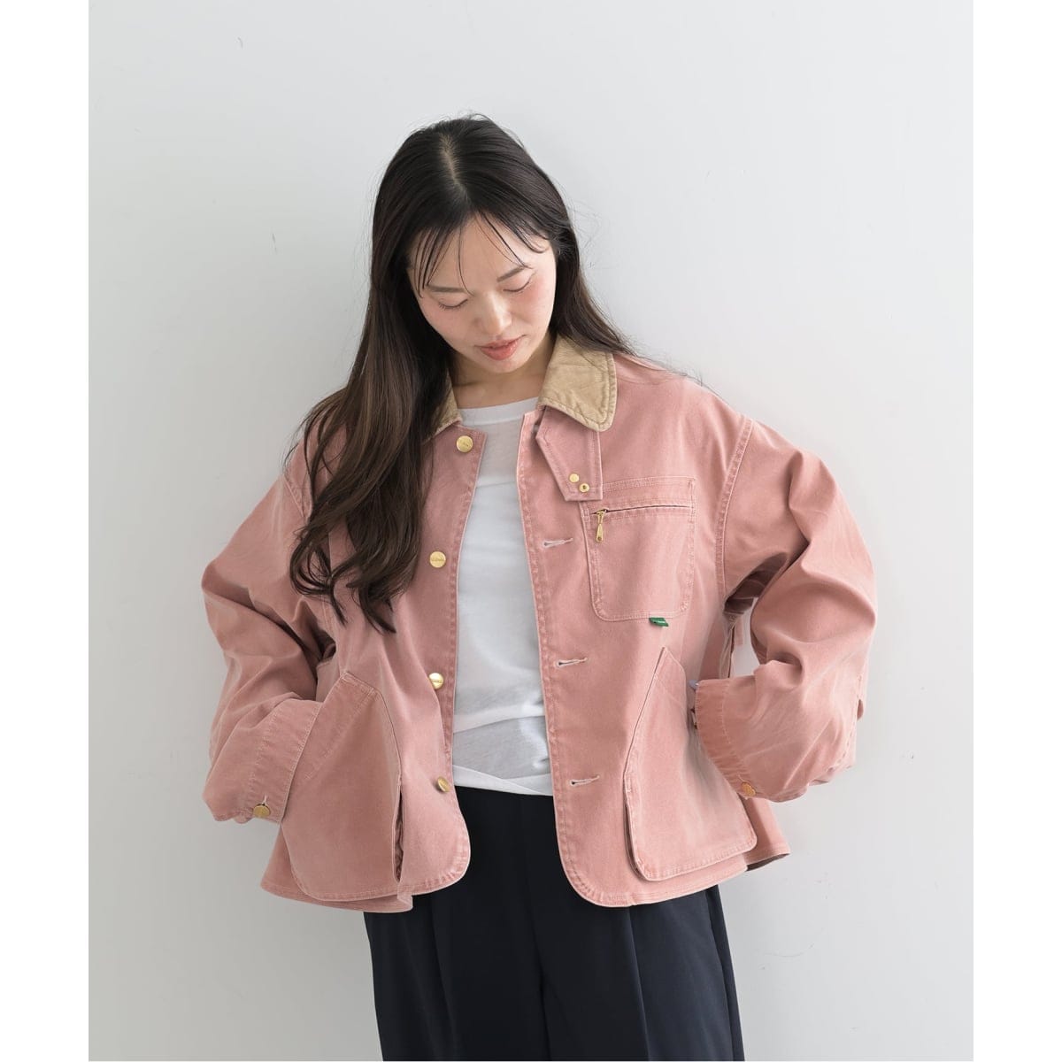 追加》W/Nyモッサステンカラーショートコート | スピック＆スパン