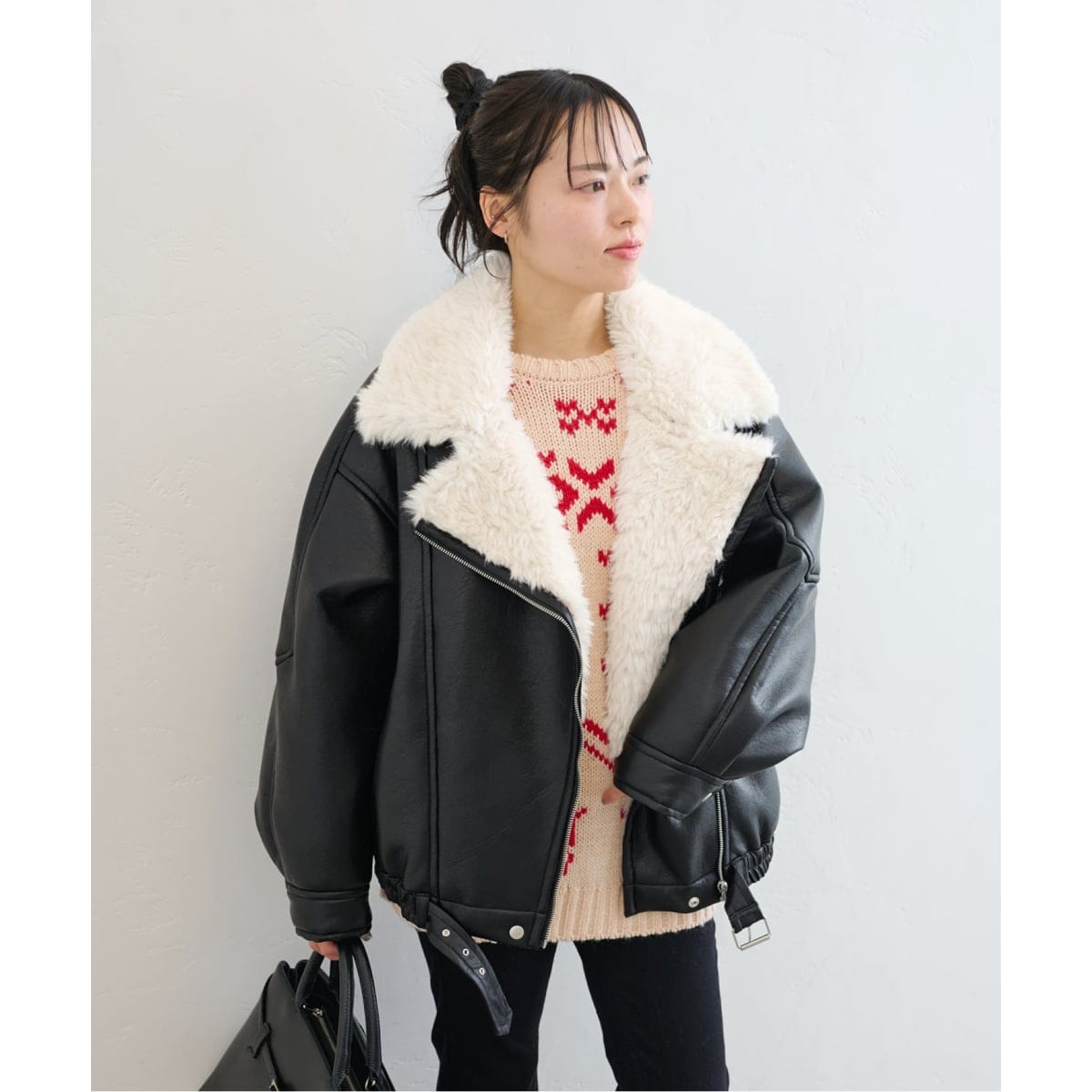 追加》W/Nyモッサステンカラーショートコート | スピック＆スパン