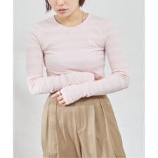 GANNI / ガニー Soft Cotton Straipe Rib Longsleeve