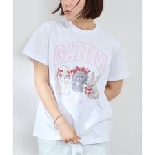 GANNI / ガニー Basic Cotton Jersey Cute Animals