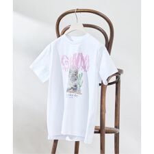 GANNI / ガニー Basic Cotton Jersey T-shirt Boots