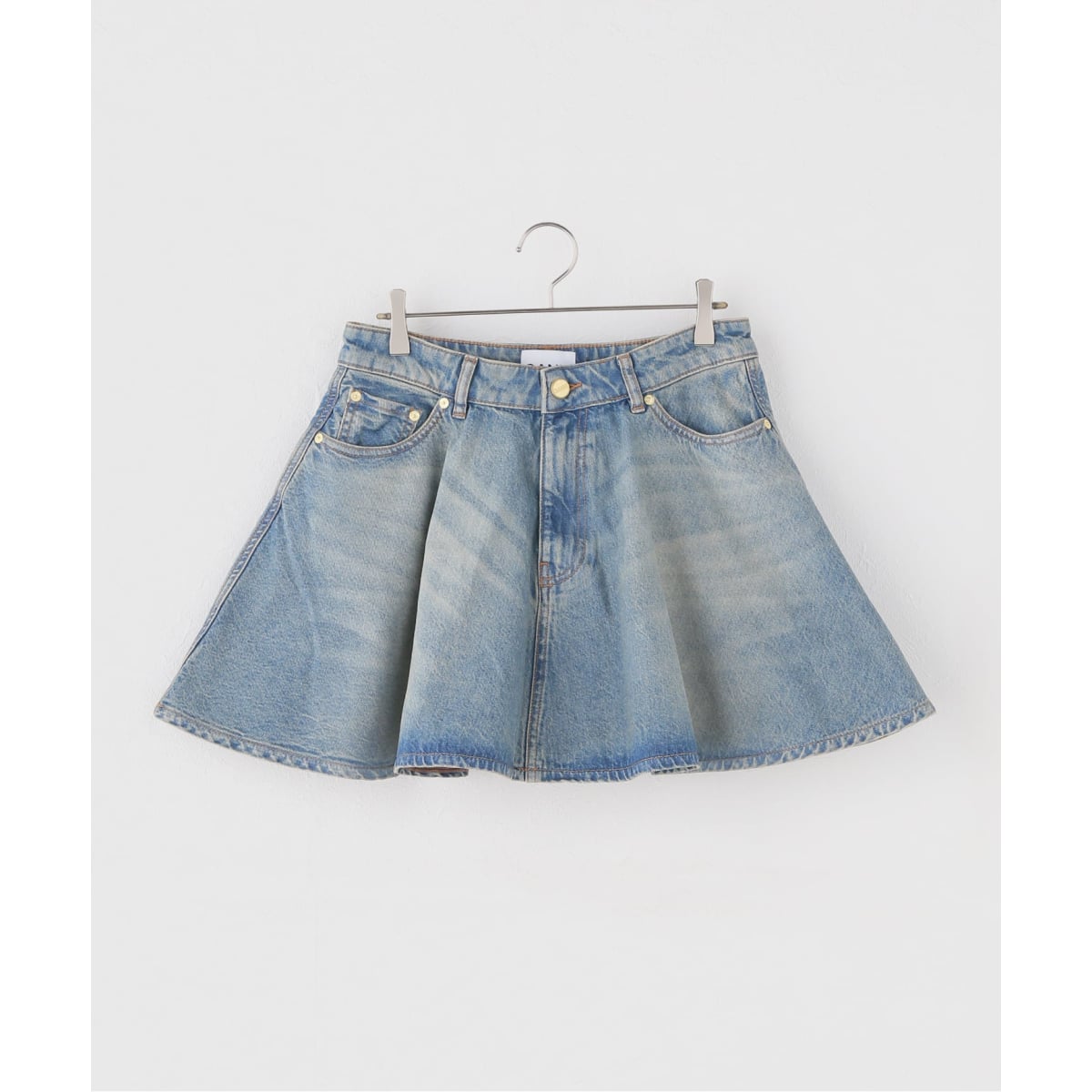 GANNI / ガニー Tint Rigid Denim Mini Skirt | ユー バイ スピック
