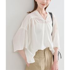シルキーシフォンギャザーブラウス | ユー バイ スピック＆スパン(U by 