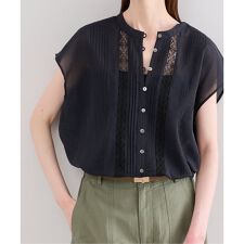 WEB限定 / 追加予約》レースピンタックフレンチスリーブブラウス 