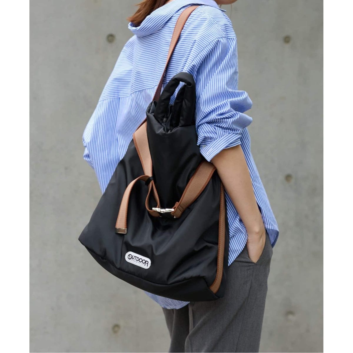 [�}���C]�sWEB���� / �ǉ��tOUTDOOR/�A�E�h�A �ʒ�Puilting 2way tote 17/���[ �o�C �X�s�b�N���X�p���iU by SPICK&SPAN�j �u���b�N