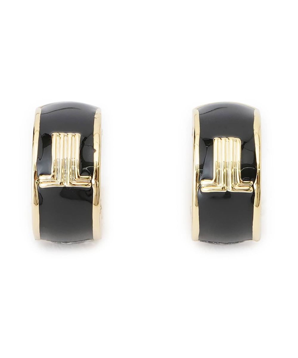 「LANVIN ランバン バングル ピアス セット ブラック ゴールド 美品 LANVIN ランバン バングル ピアス セット ブラック ゴールド 美品
